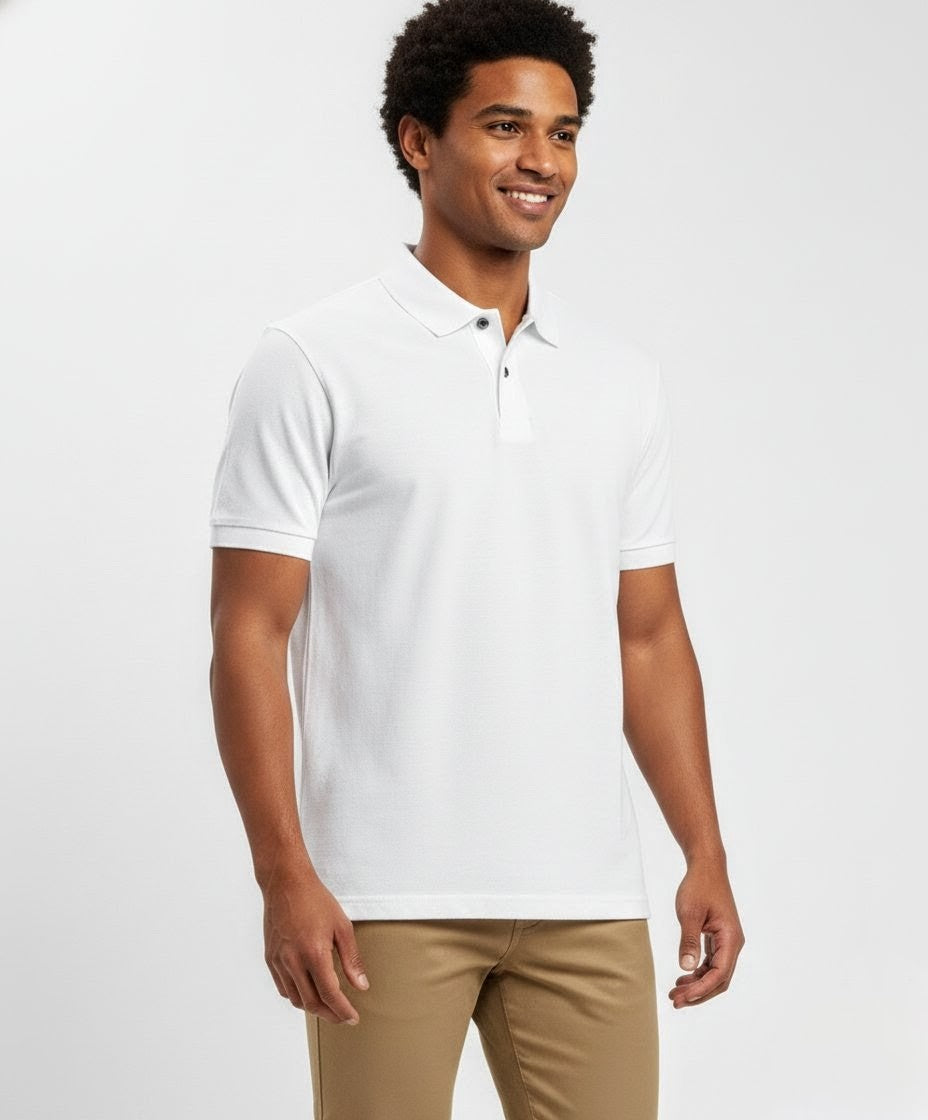 Poly Cotton Solid Half Sleeves Mens Polo T-shirt (Pack of 3)