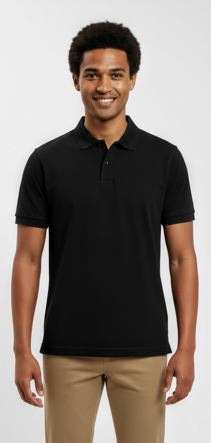 Poly Cotton Solid Half Sleeves Mens Polo T-shirt (Pack of 3)