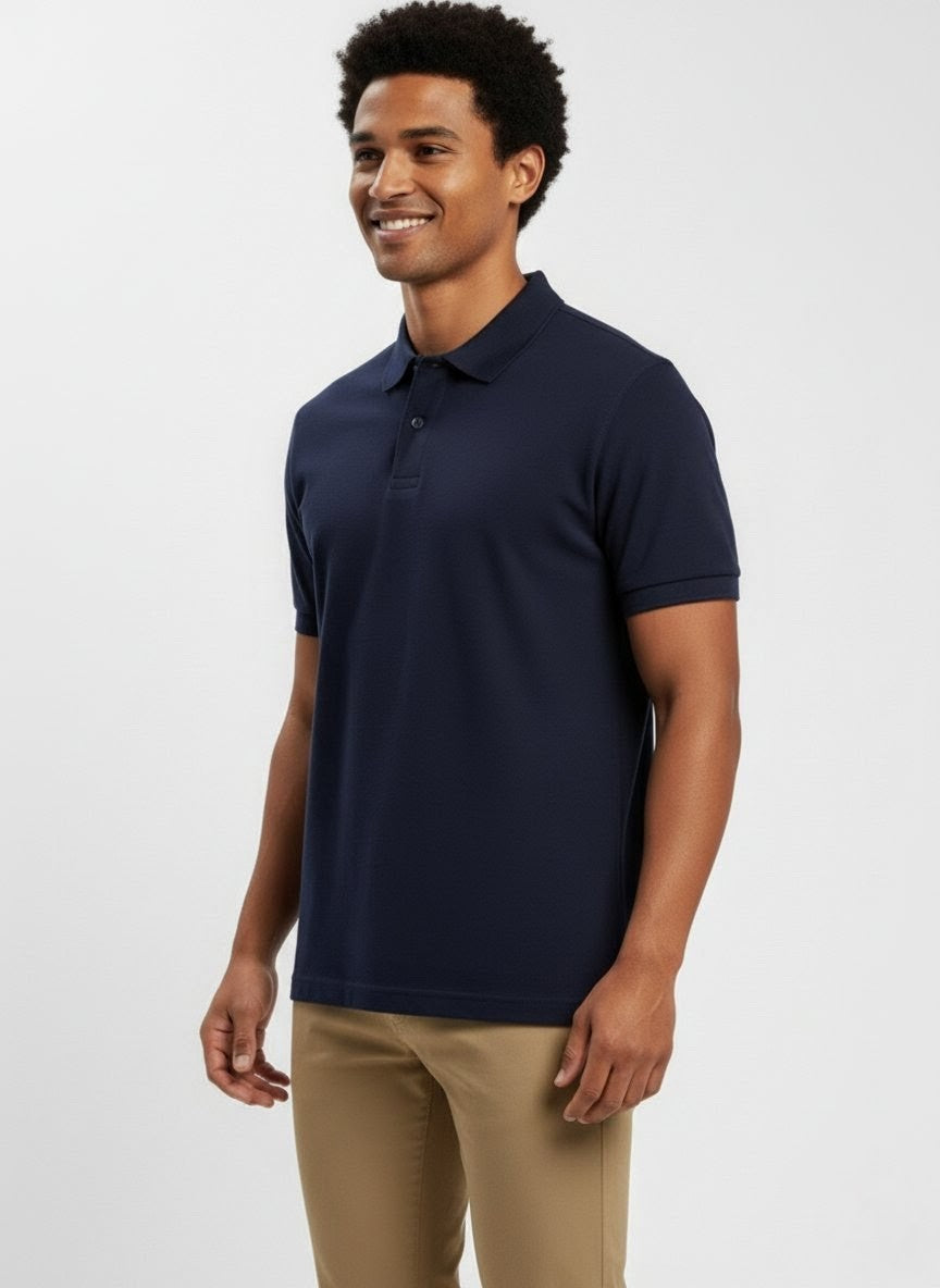 Poly Cotton Solid Half Sleeves Mens Polo T-shirt (Pack of 3)