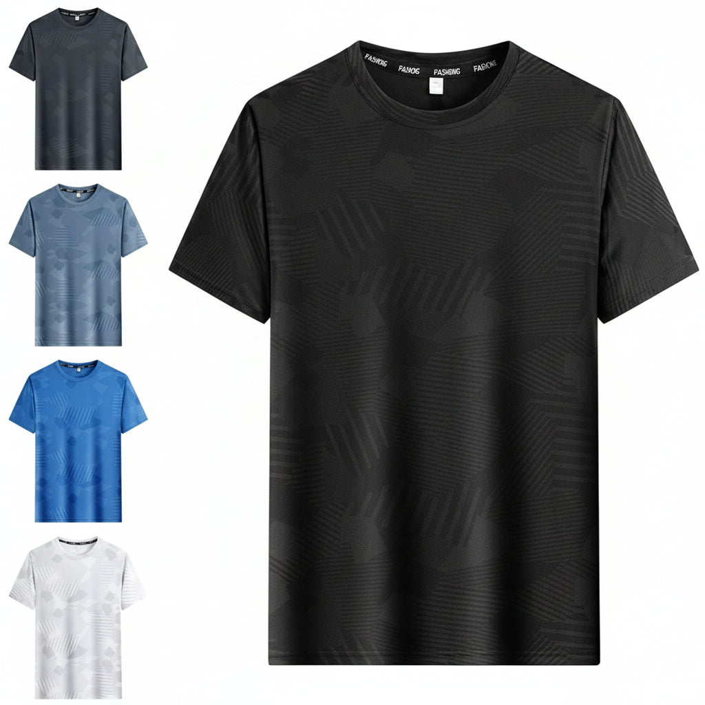 Men's Round Neck Polyester Casual T-shirt (Pack of 4)