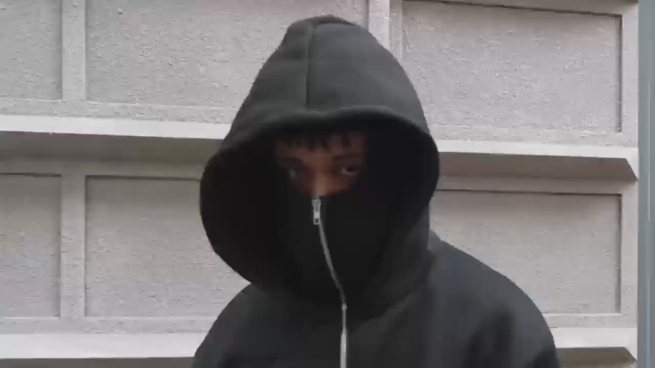 Men's Full Sleeves Zipper Hoodie with Mask